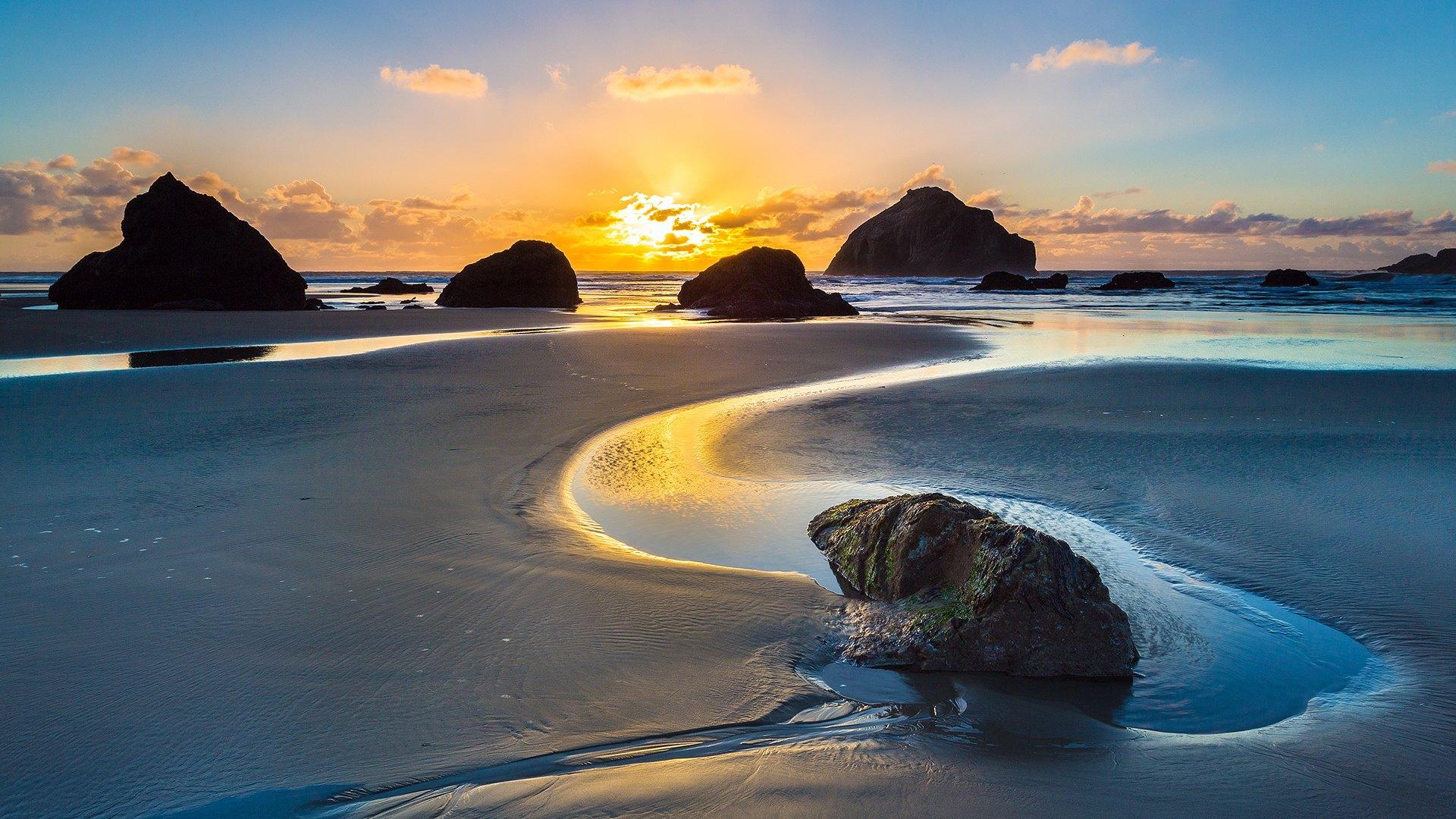 Free Images : beach, sea, coast, ocean, horizon, cloud, sunrise, sunset ...