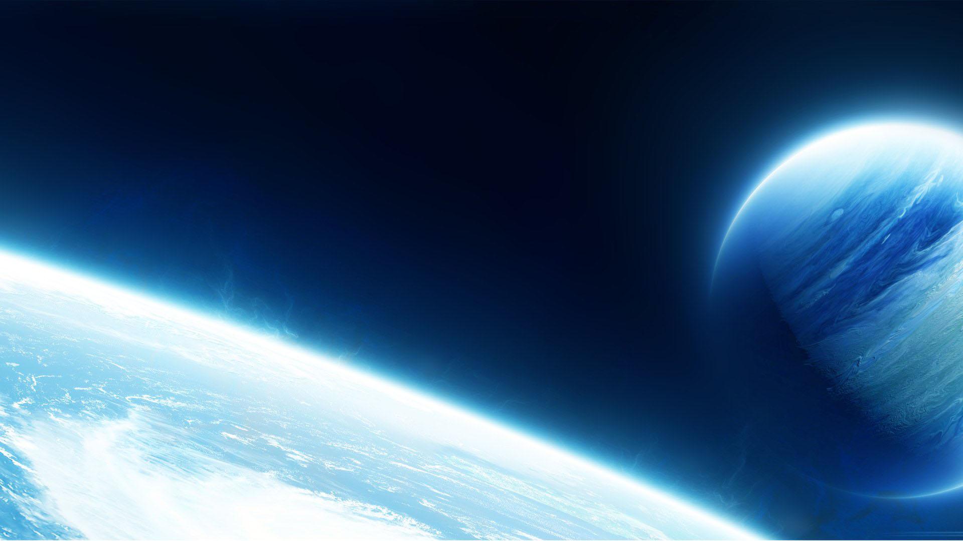 蓝色星球宇宙背景免费下载 - 觅知网