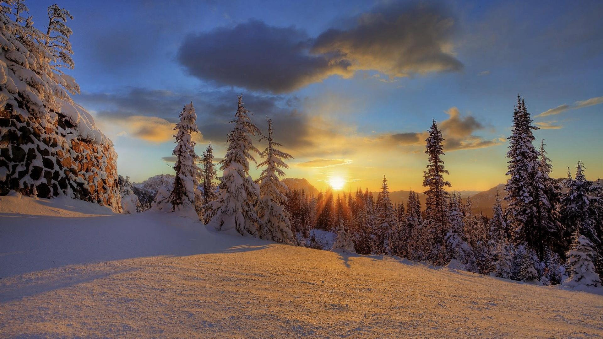 阳光下雪地美景摄影图高清摄影大图-千库网