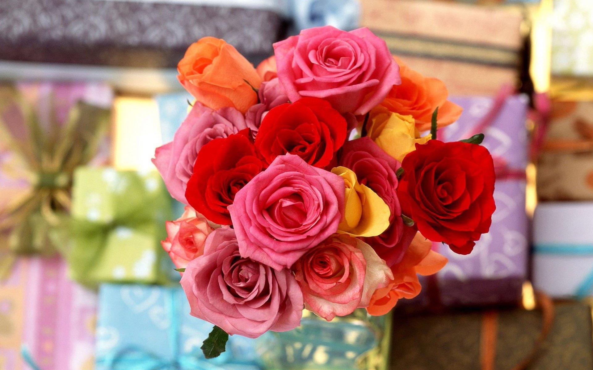 壁纸 粉红玫瑰，水滴，花束 2880x1800 HD 高清壁纸, 图片, 照片