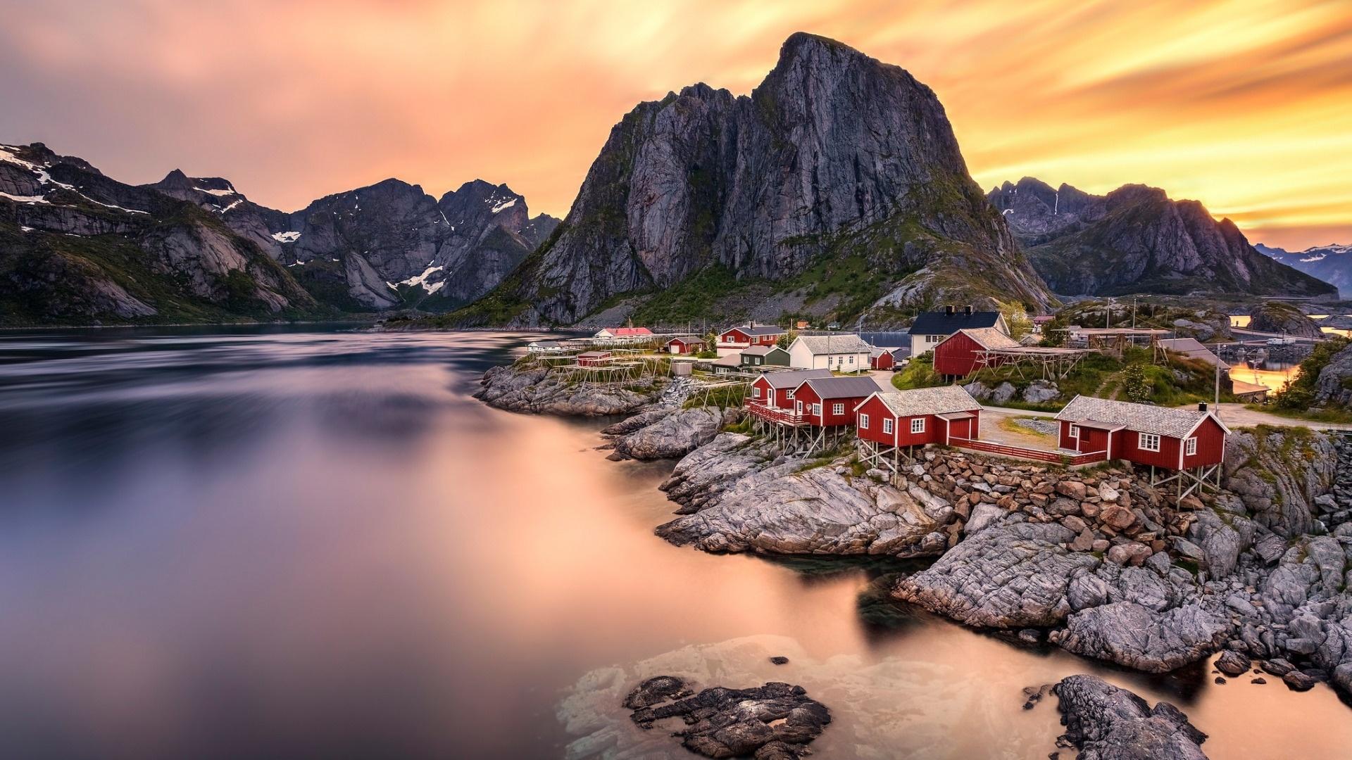 海边小镇挪威旅行-都市风景壁纸预览 | 10wallpaper.com