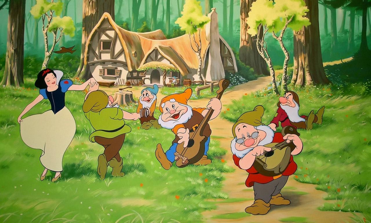 迪士尼白雪公主与七个小矮人_动漫人物_动漫卡通-图行天下素材网
