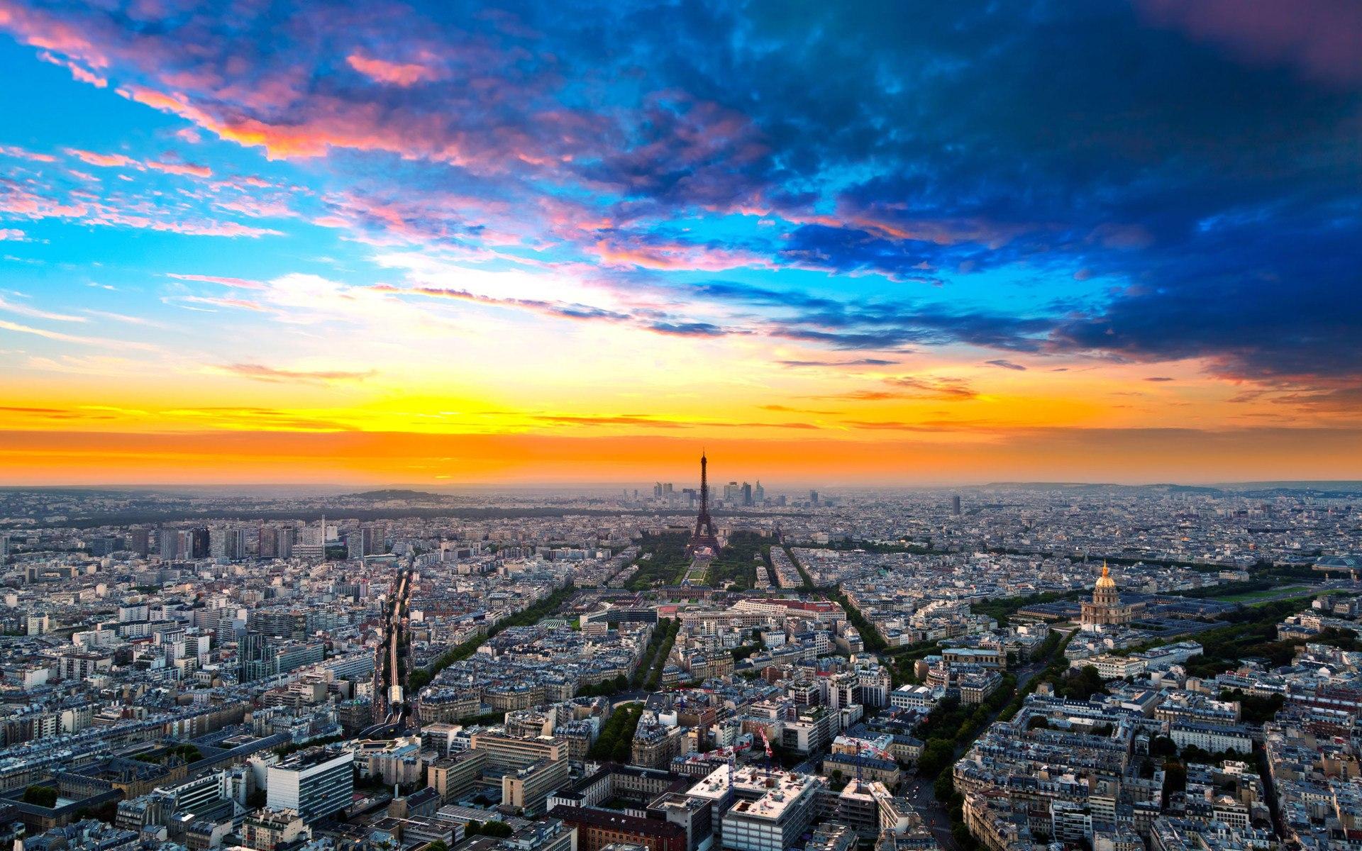 美丽浪漫的法国巴黎夜景图片