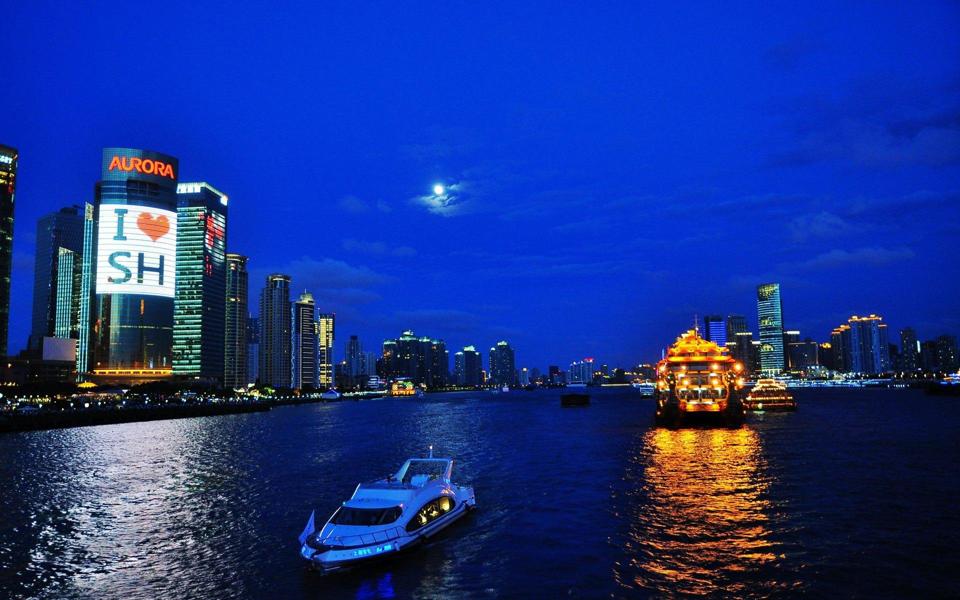 上海外滩夜景高清壁纸大图