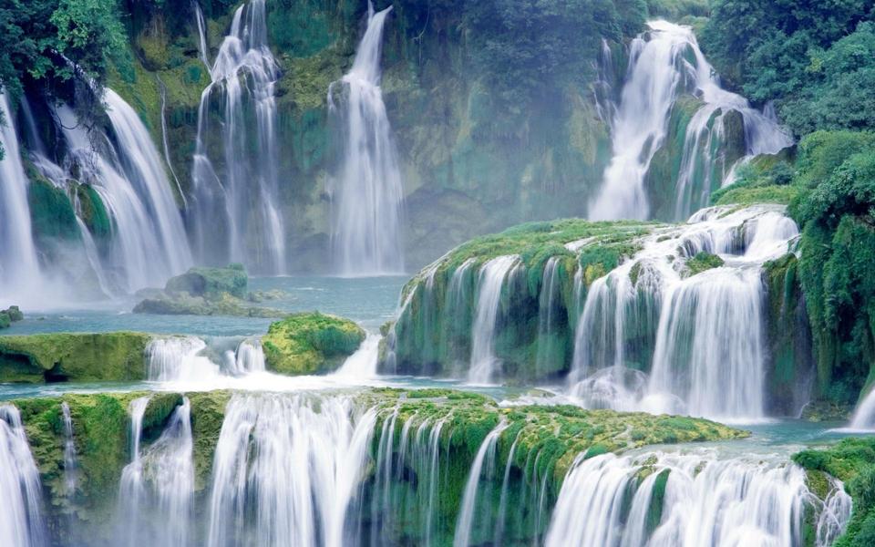 大自然美景山水瀑布高清壁纸