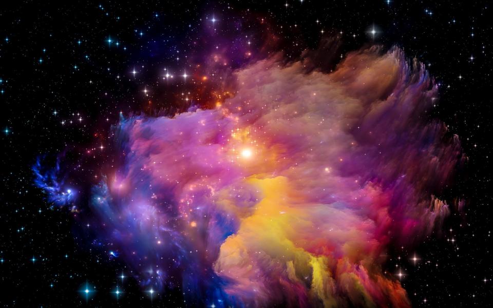 唯美紫色星空星云图片壁纸高清大图