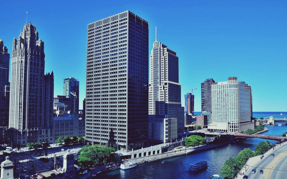 芝加哥摩天大楼都市风景桌面壁纸
