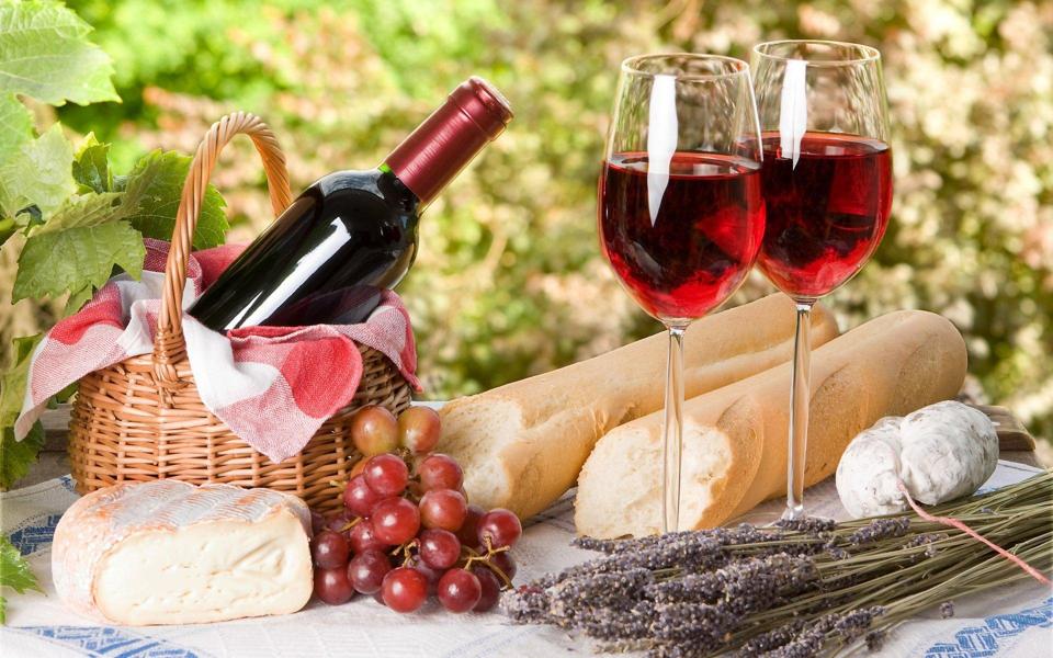 葡萄酒与美食壁纸图片