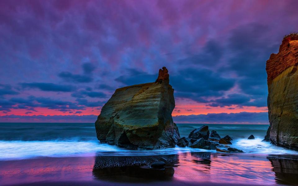 海边夕阳晚霞高清图片壁纸