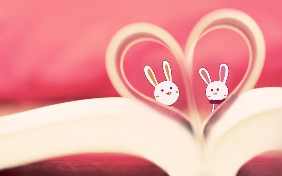 可爱卡通兔兔爱情桌面壁纸