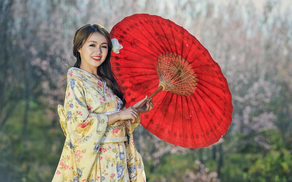 漂亮的日本和服美女圖片電腦桌面壁紙