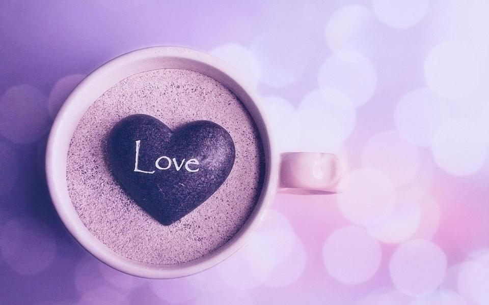 love爱心咖啡桌面壁纸