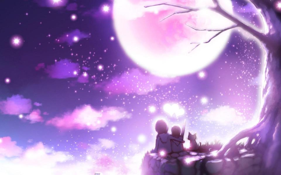 浪漫月光唯美动漫风景壁纸