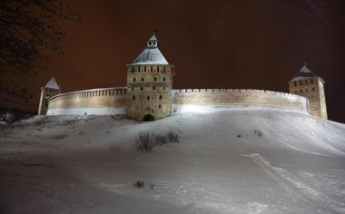 冬季城堡雪景桌面壁纸