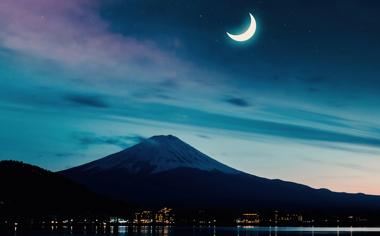 富士山夜景壁紙