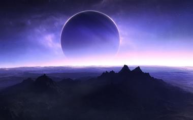 紫色夢幻星球高清壁紙