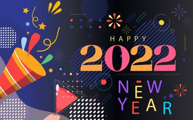 2022虎年新年数字背景海报壁纸