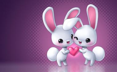 爱心小兔子非主流爱情壁纸