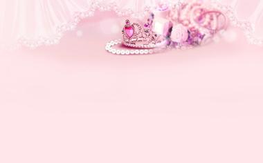 粉色公主首饰盒桌面背景