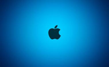 蓝色创意苹果电脑桌面背景