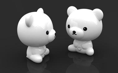 可爱的小熊3D高清桌面壁纸