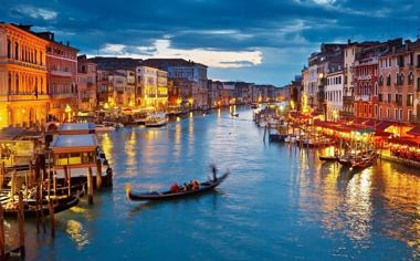 威尼斯水城唯美夜景桌面壁纸高清