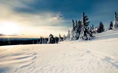 挪威冬季风景高清壁纸