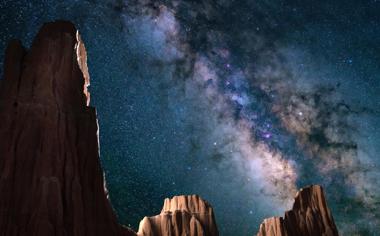 大教堂峡谷州立公园星空夜景自然风景壁纸