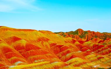 彩色的丹霞地貌高清图片壁纸