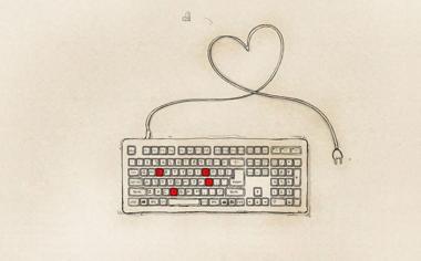 键盘上的LOVE桌面壁纸
