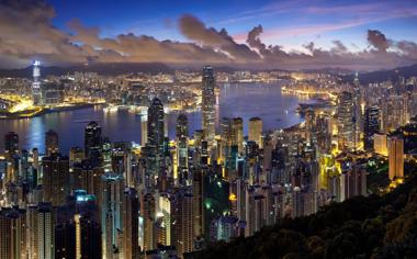 香港维多利也唯美城市夜景桌面壁纸