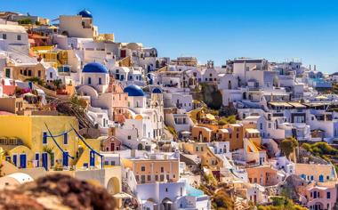 希腊圣托里尼岛海边特色建筑旅游风景壁纸图片